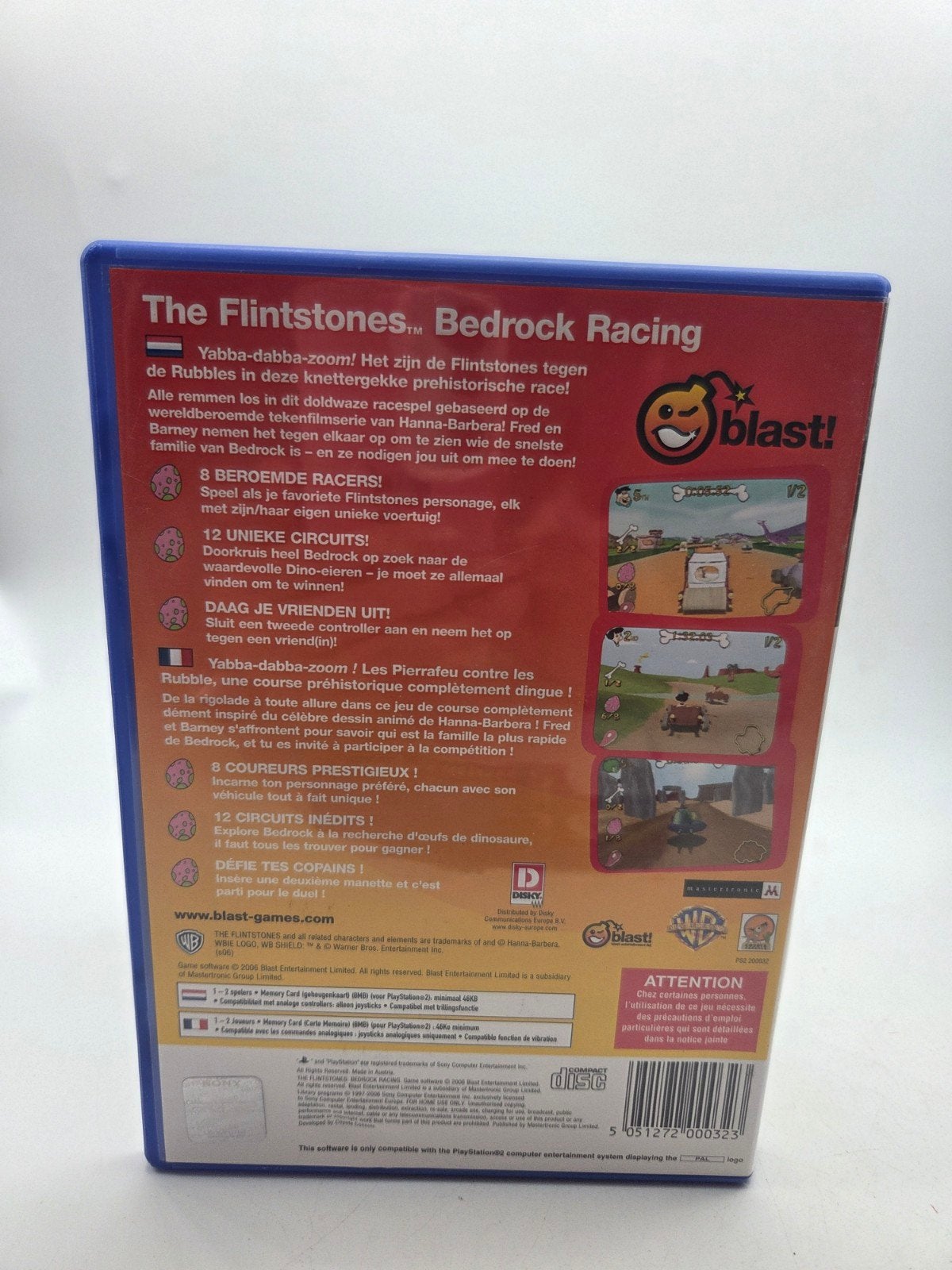 The Flintstones Bedrock Racing PS2, 1 speler, Ophalen of Verzenden, Zo goed als nieuw, Onbekend