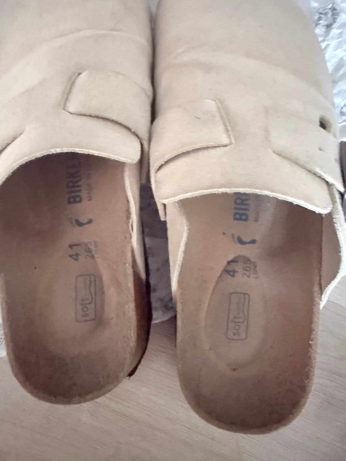 Birkenstock Boston Clogs Beige Maat 41 Zo Goed Als Nieuw, Kleding | Dames, Ophalen of Verzenden, Zo goed als nieuw, Beige, Instappers