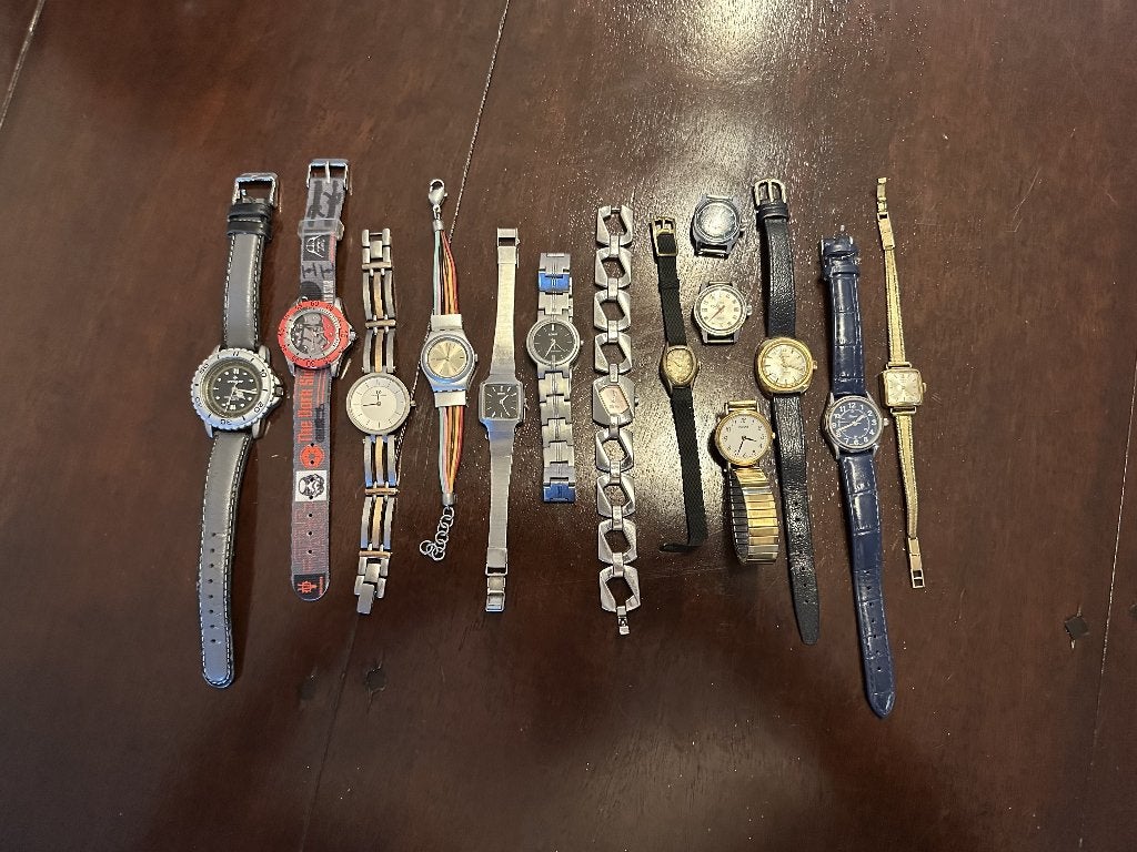 DIVERSE DAMES/HEREN HORLOGES, Overige merken, Staal, Gebruikt, Polshorloge