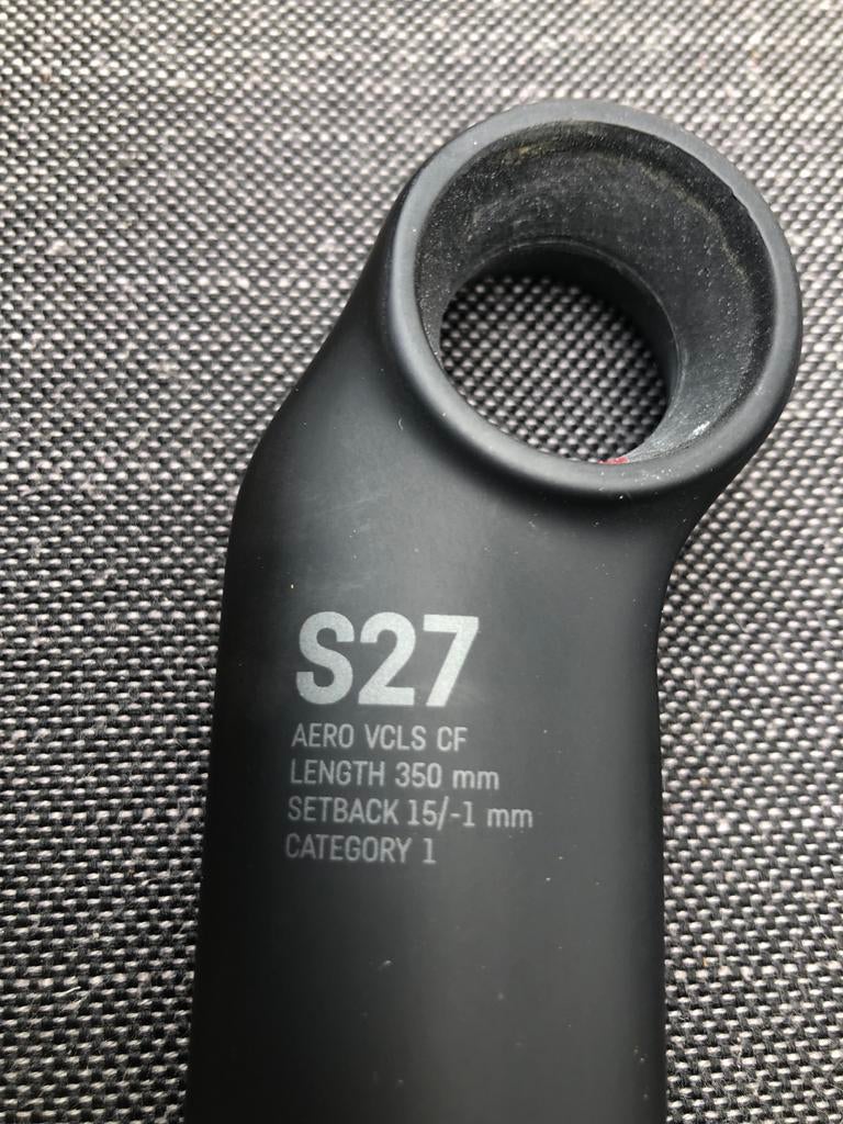 Canyon Aeroad S27 Aero VCLS CF Carbon Zadelpen 350mm, Gebruikt, Ophalen of Verzenden, Zadel, Racefiets