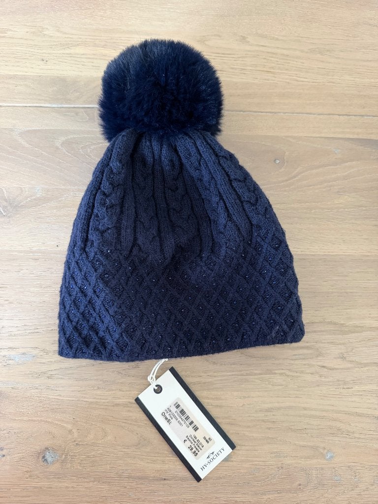 HV SOCIETY - donkerblauwe dames muts - NIEUW met kaartje!, HV Society, Ophalen of Verzenden, Nieuw, Muts