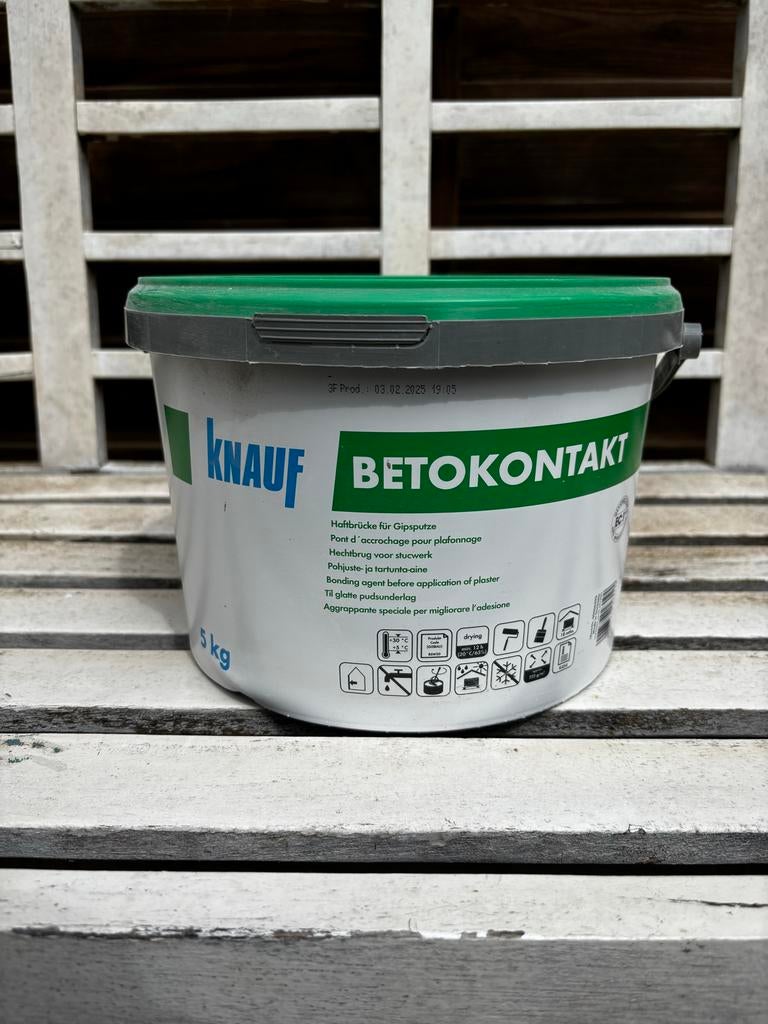 Knauf Betokontakt 5 KG - Primer voor stucwerk (onaangebroken, Doe-het-zelf en Verbouw, Minder dan 5 liter, Ophalen, Nieuw, Verf