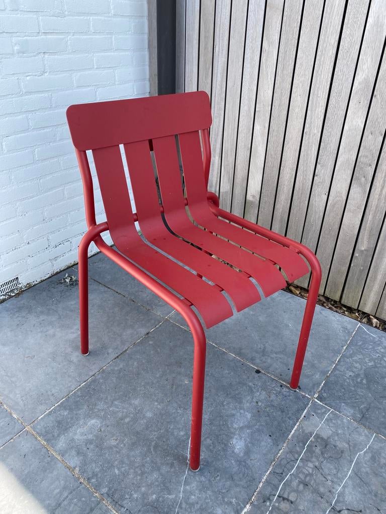 Fermob tuinstoel 2stuks, Ophalen, Zo goed als nieuw, Aluminium, Stapelbaar
