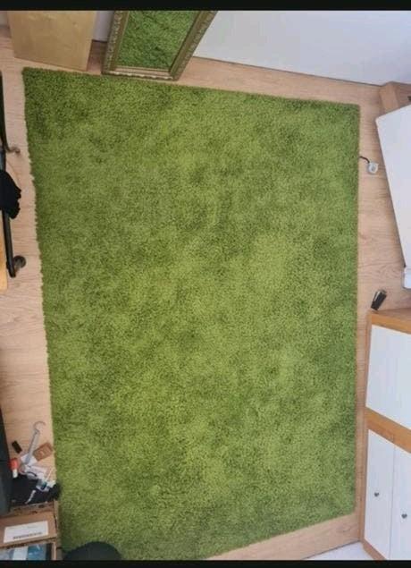 Hoogpolig groen kleed (160x230), Ophalen, 150 tot 200 cm, 200 cm of meer, Zo goed als nieuw