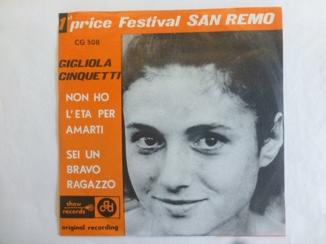 Gigliola Cinquetti. Non ho l 'eta per amarti./ Sei un bravo, Ophalen of Verzenden, Gebruikt, Pop