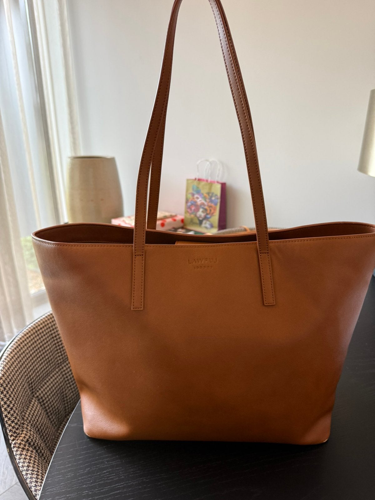 Lawful London Sienna Tan – stijlvolle laptop tote / werktas, Gevoerd laptopvak, Gebruikt, Bruin, Ophalen of Verzenden