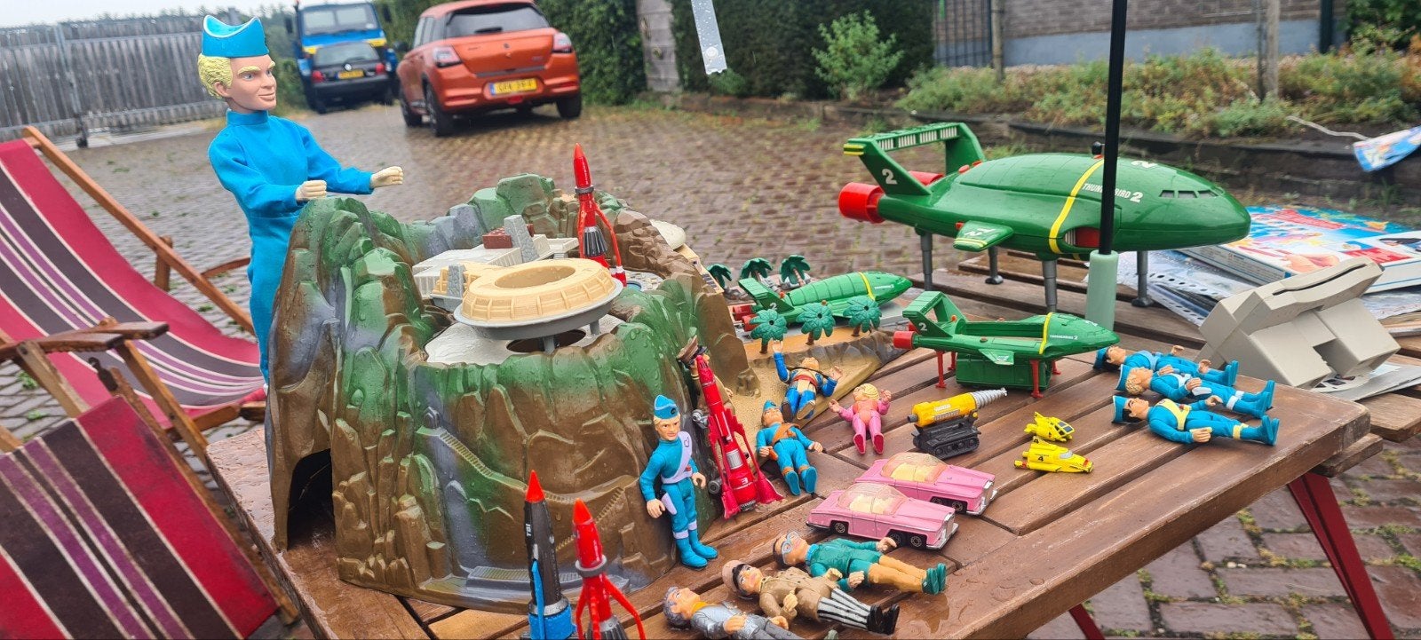 Thunderbirds eiland speelset met figuren en voertuigen, Ophalen of Verzenden, Gebruikt, Jongen of Meisje