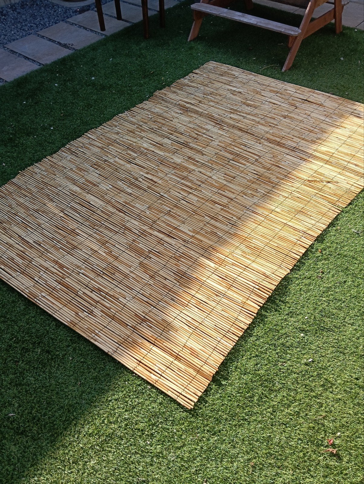 Riet /bamboe/tuinscherm/bamboemat 150H x 220B cm, Ophalen, Gebruikt
