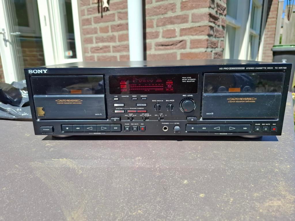 Sony TC-WR705 Dubbel Cassettedeck met Auto-Reverse, Audio, Tv en Foto, Cassettedecks, Ophalen, Dubbel, Sony, Auto-reverse
