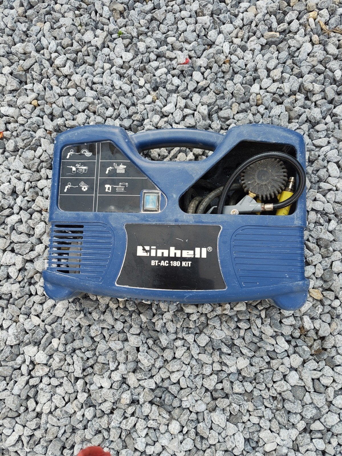 Einhell BT-AC 180 KIT Compressor - Werkt uitstekend!, Minder dan 25 liter, Ophalen, Gebruikt, Minder dan 200 liter/min