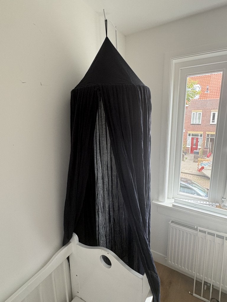 Bedhemel donkerblauw met standaard, Blauw, Ophalen, Gebruikt, Overige typen