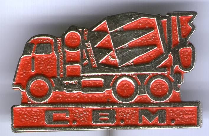 C.B.M. Betoncentrale vrachtwagen speldje ( D_253), Ophalen of Verzenden, Zo goed als nieuw, Transport, Speldje of Pin