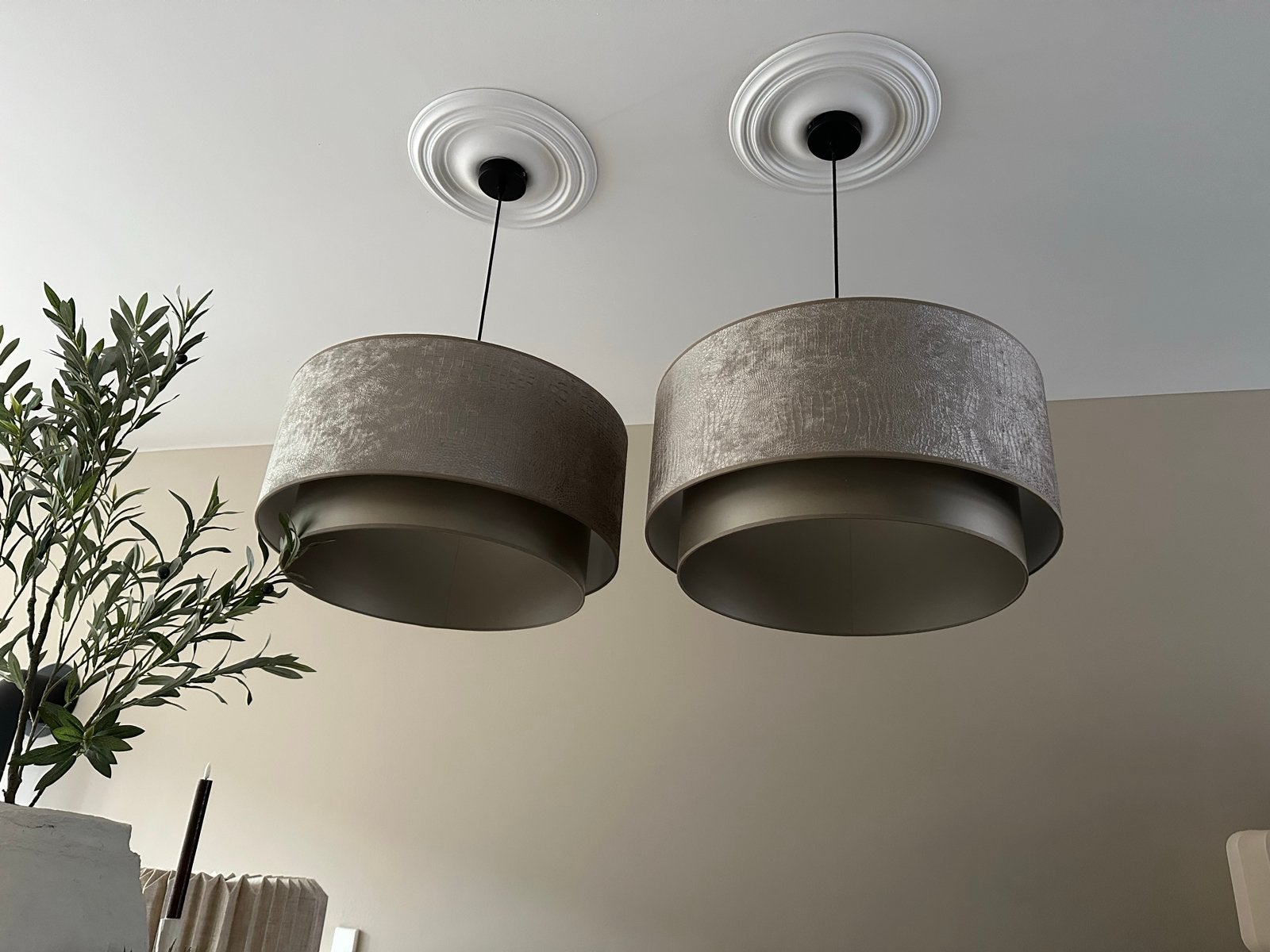 1of 2 Loods 5 hanglamp met print, Ophalen, Zo goed als nieuw, Overige materialen, E27 (groot)