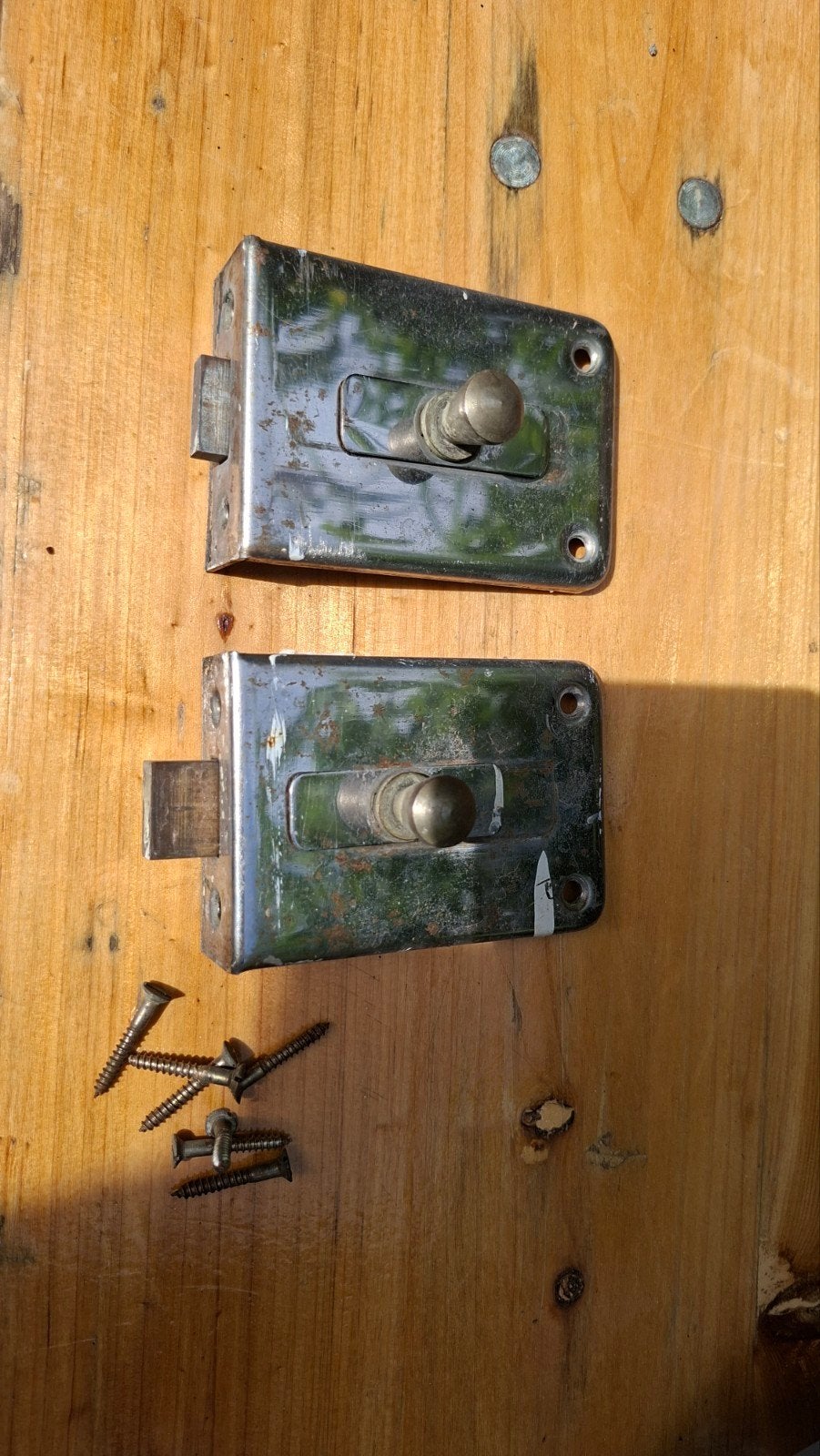 één deurschuif uit de jaren '30, nog goed werkend, Verzenden, Gebruikt, IJzer, Schuif of Grendel