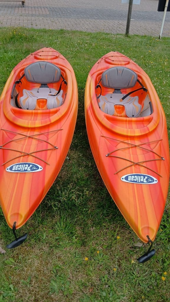 binnen gekregen, twee zo goed als nieuwe Pelican Fazer, Watersport en Boten, Eén persoon, Kanohandel, Kajak, Ophalen of Verzenden