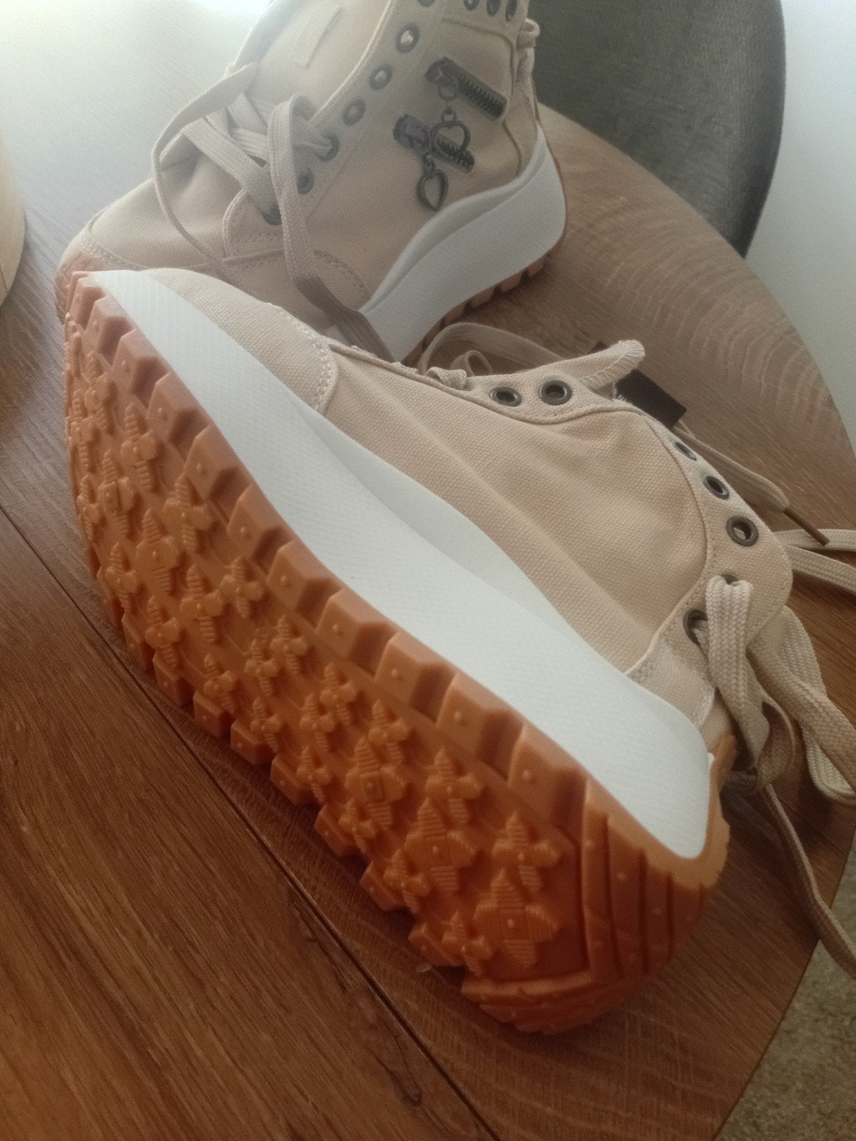 Linnen booties, Ophalen, Beige, Nieuw, Sneakers of Gympen