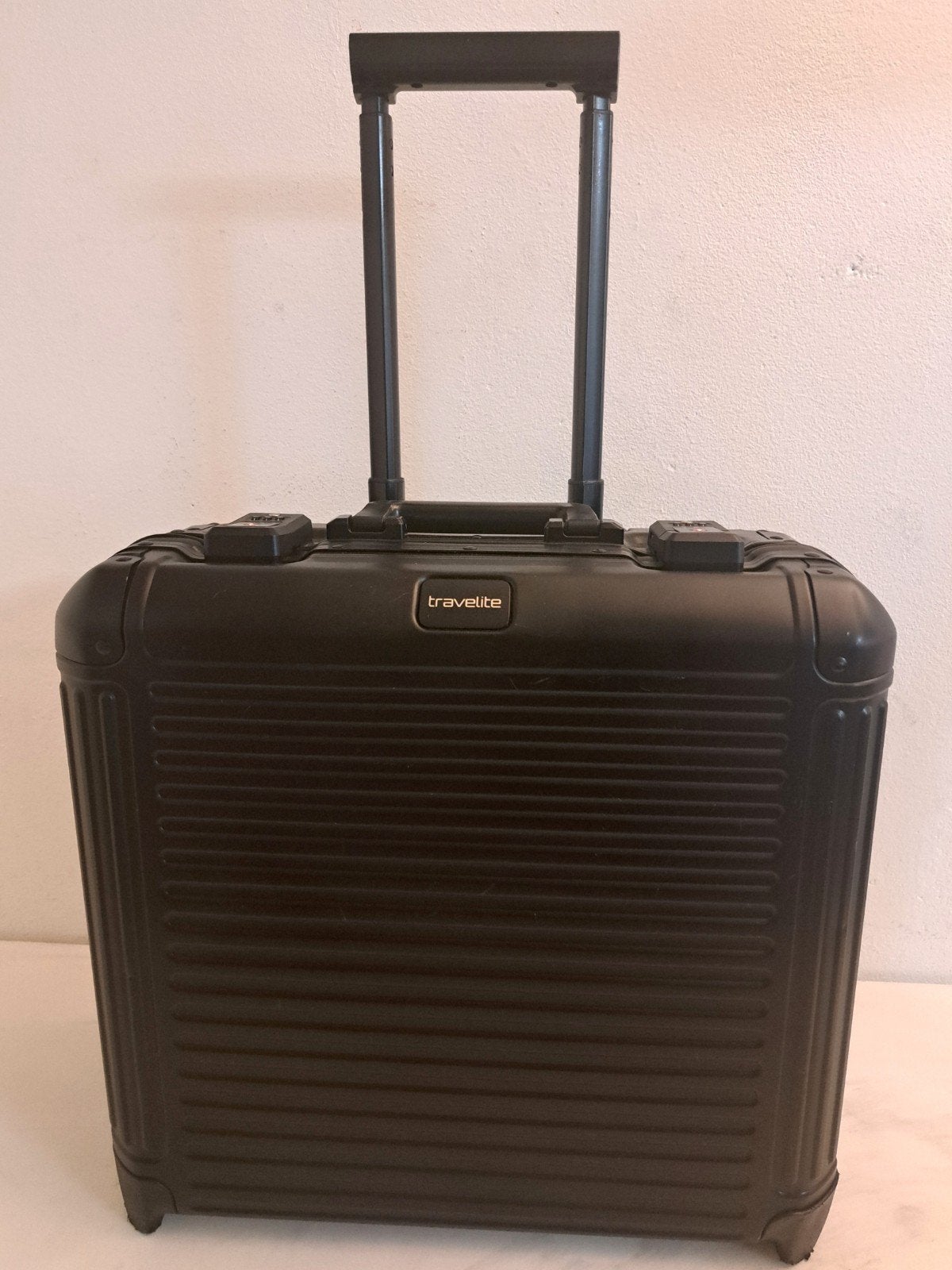 TRAVELITE NEXT Business Trolley, aluminium Handbagage TSA, Ophalen, 50 tot 60 cm, Hard kunststof, Zo goed als nieuw
