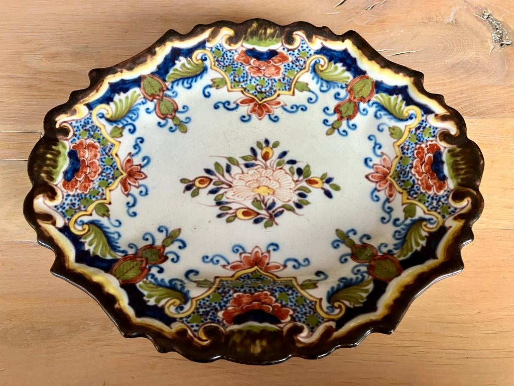 Tichelaar Makkum Holland 559 Polychrome schaal 26 cm ca 1959, Ophalen of Verzenden