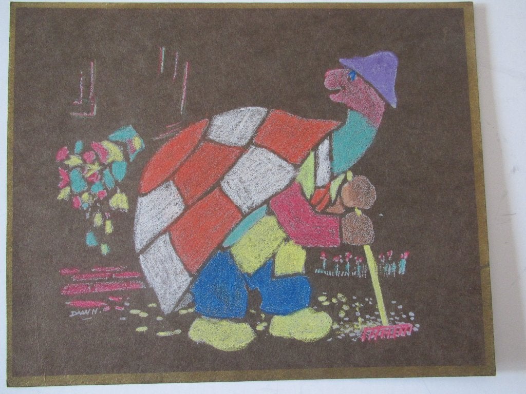 tekening   Schildpad van Daan Hoeksema, Verzenden, Tekening, Overige technieken