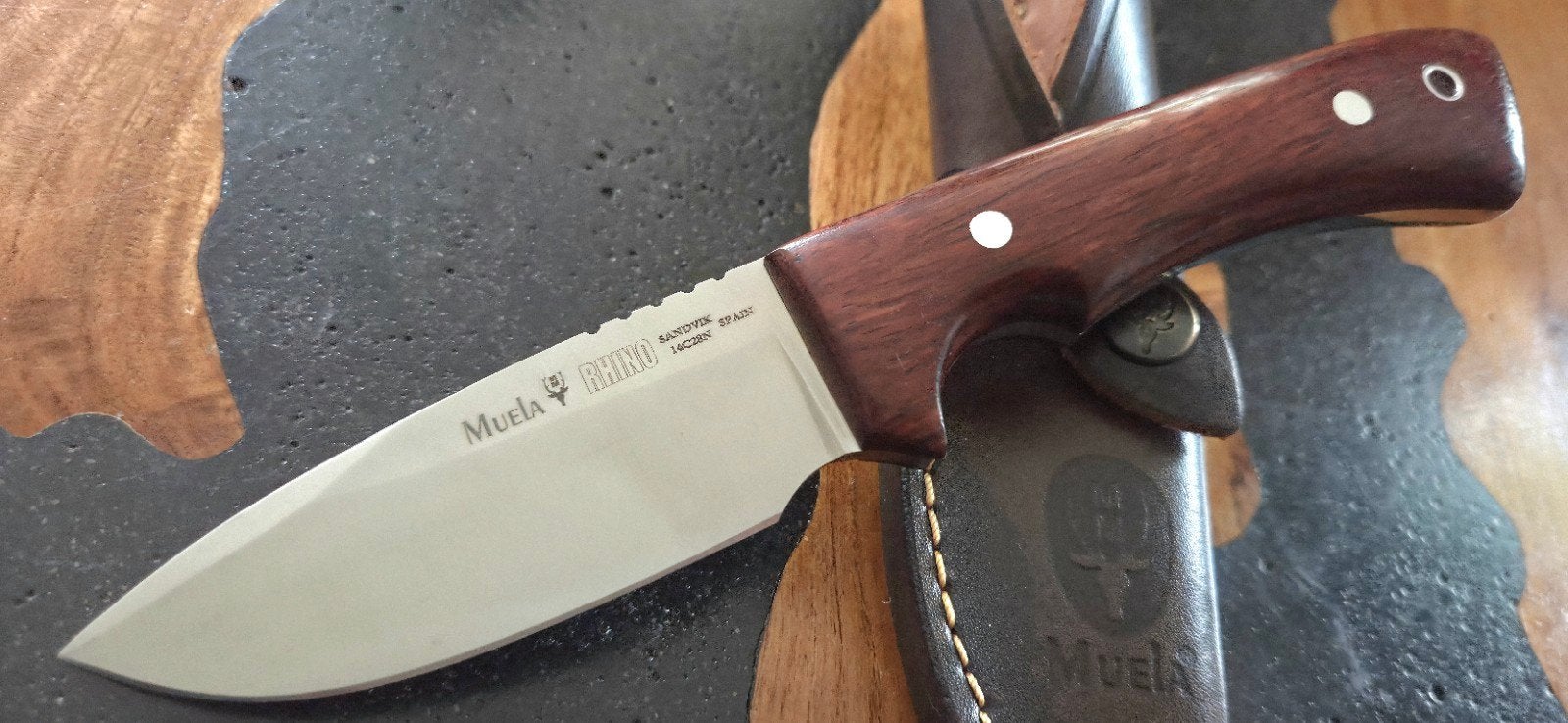 Muela Rhino mes  ..incl schede.., Ophalen of Verzenden, Zo goed als nieuw