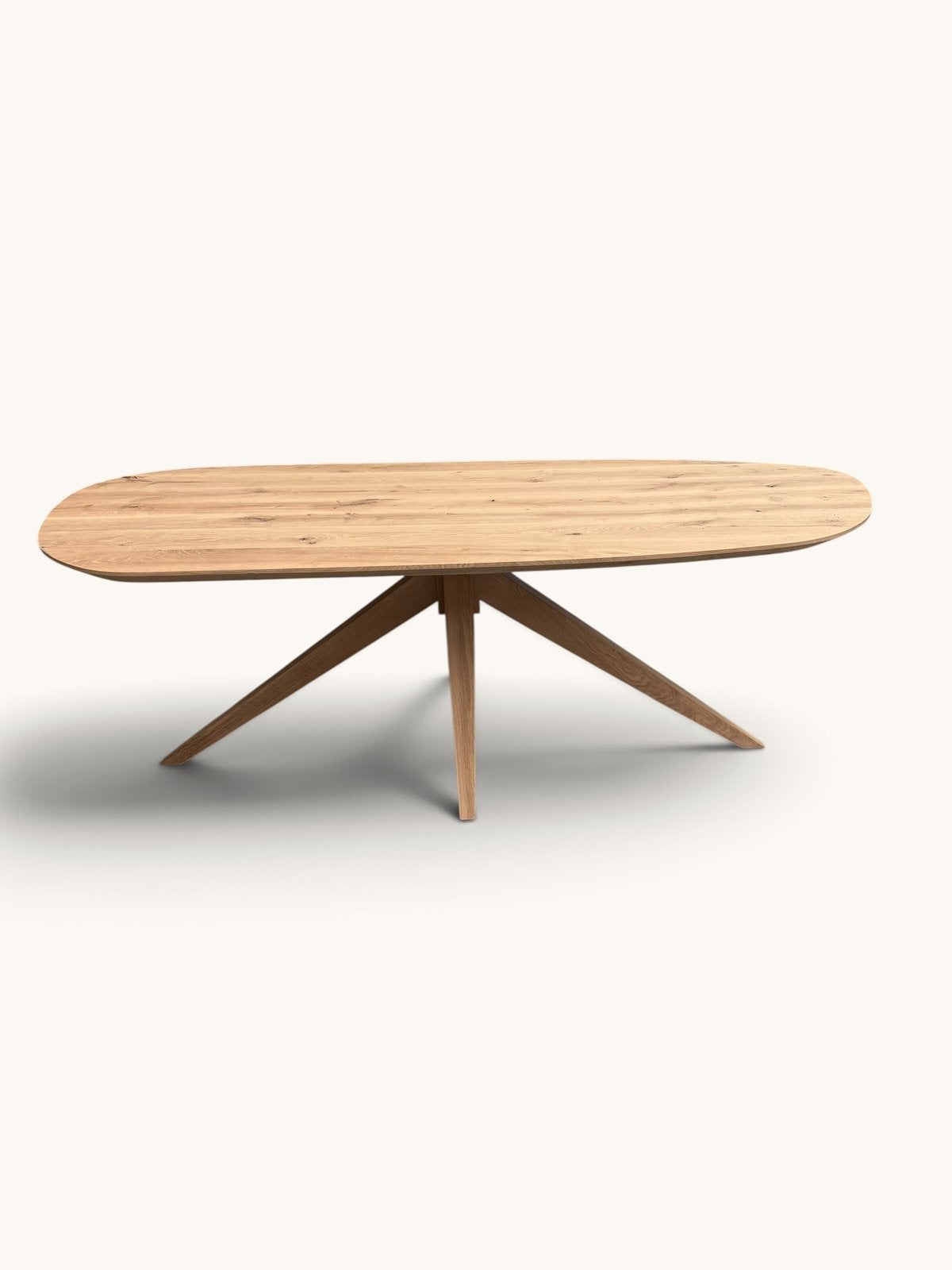 Organische eettafel | houten onderstel | stel zelf samen, Huis en Inrichting, 100 tot 150 cm, Eikenhout, Scandinavisch, Ophalen of Verzenden