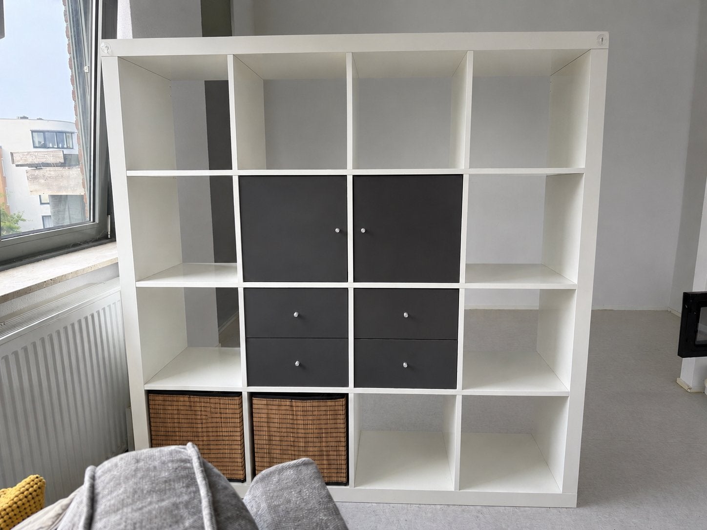 IKEA KALLAX vakkenkast 4x4 wit – GRATIS afhalen, Ophalen, Gebruikt, 25 tot 50 cm, 100 tot 150 cm