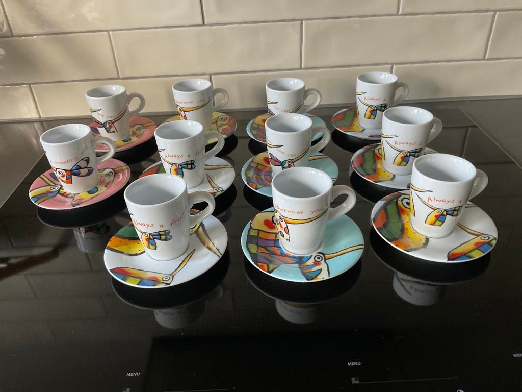 Kahla Vitalis espressokop en schotels Wim Heesakkers (11), Ophalen of Verzenden