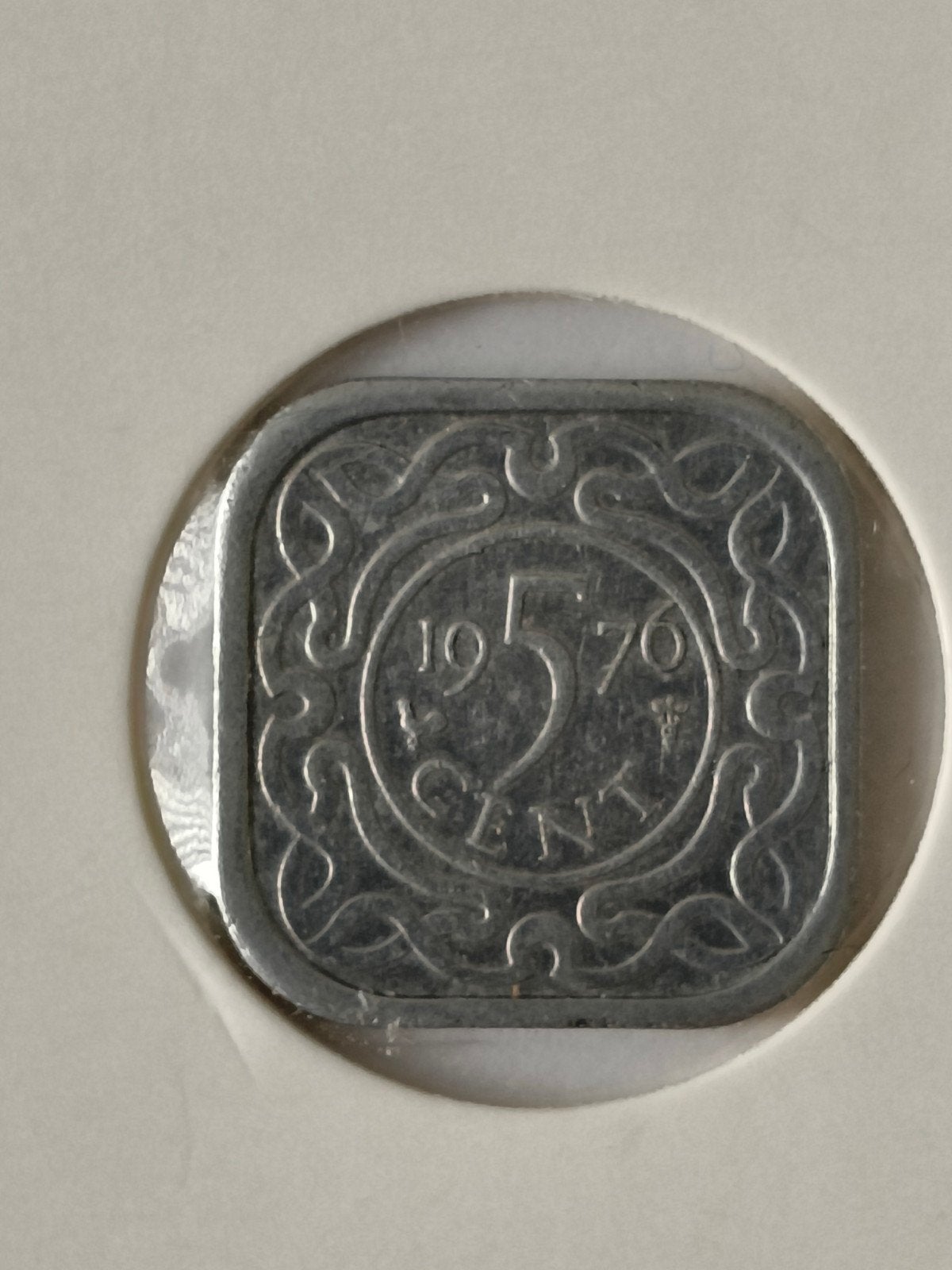 Suriname 5 Cent 1976, Postzegels en Munten, Verzenden, Zuid-Amerika, Losse munt