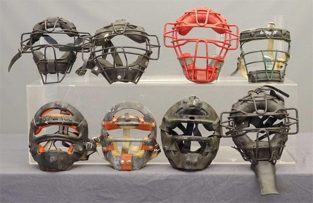 Honkbal of baseball catcher maskers Amerikaans classic, Honkbal, Gebruikt, Rawlings, Ophalen of Verzenden