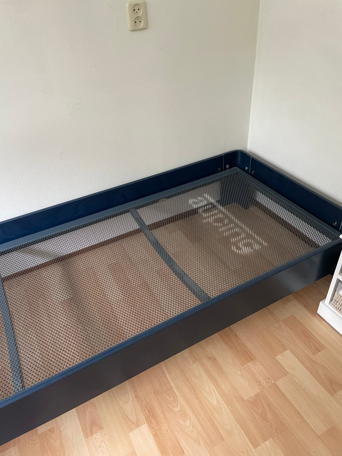 Auping auronde blauw 80x200 zonder spiraal, Ophalen, Eenpersoons, Zo goed als nieuw, 80 cm