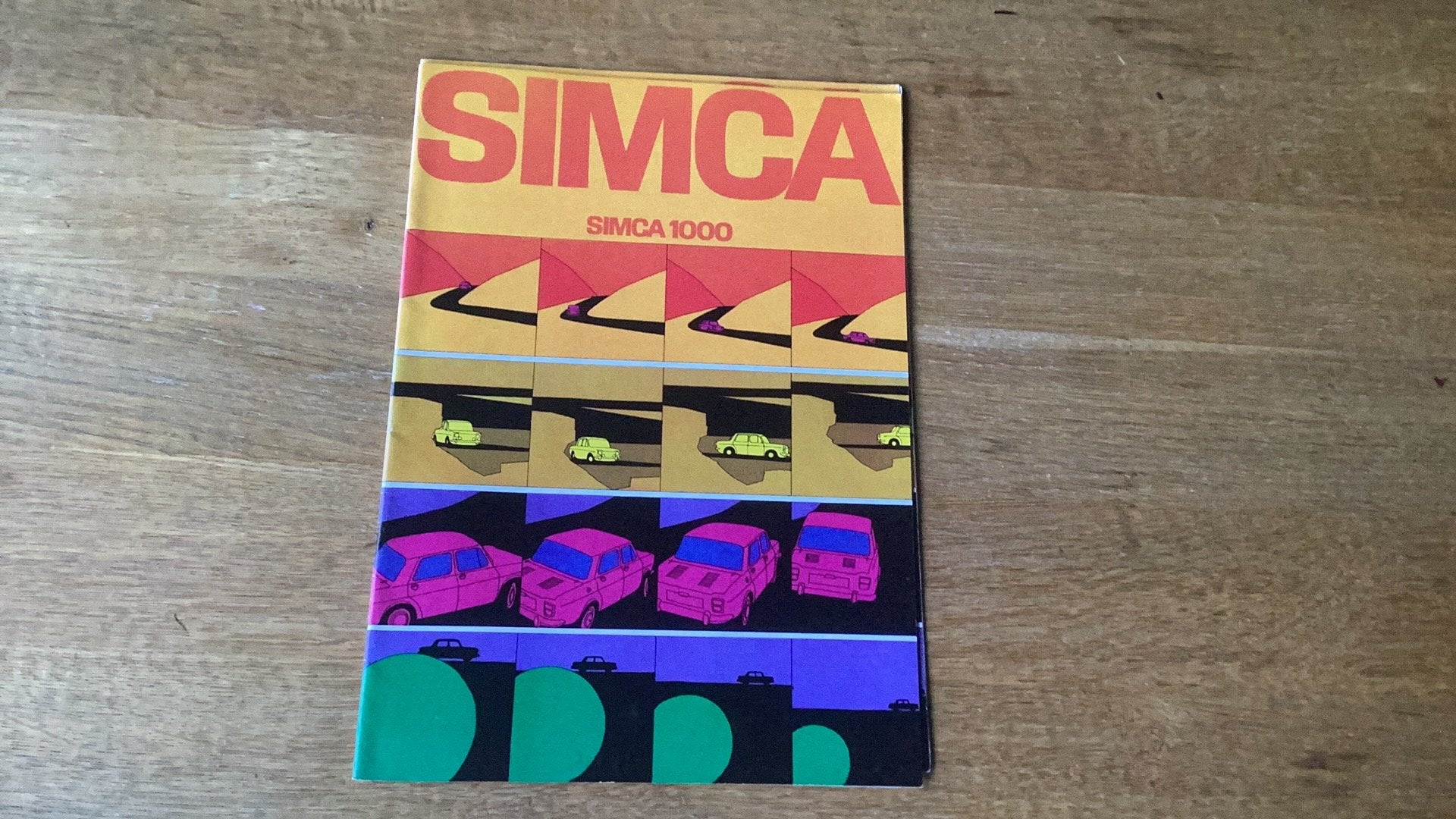 Simca 1000 brochure / folder, Ophalen of Verzenden, Gelezen, Overige merken