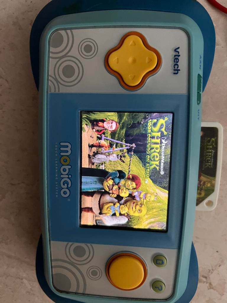 VTech MobiGo Touch Learning System met 3 spellen, Ophalen of Verzenden, Overige merken, Gebruikt
