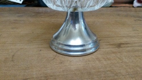 bonbonschaal kristal, op zilveren voet, Ophalen of Verzenden, 'T Olde Gre-j, Info@toldegrej.nl, Endepoelstraat 20f Didam
