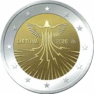 Litouwen 2 euro 2026 UNC Energie Onafhankelijkheid Direct, Postzegels en Munten, Munten | Europa | Euromunten, Losse munt, 2 euro