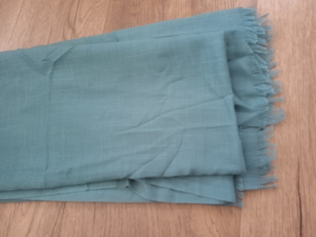 Turquiose blauwe viscose pashmina mix sjaal hijab, Kleding | Dames, Maat 46/48 (XL) of groter, Ophalen of Verzenden, Zo goed als nieuw