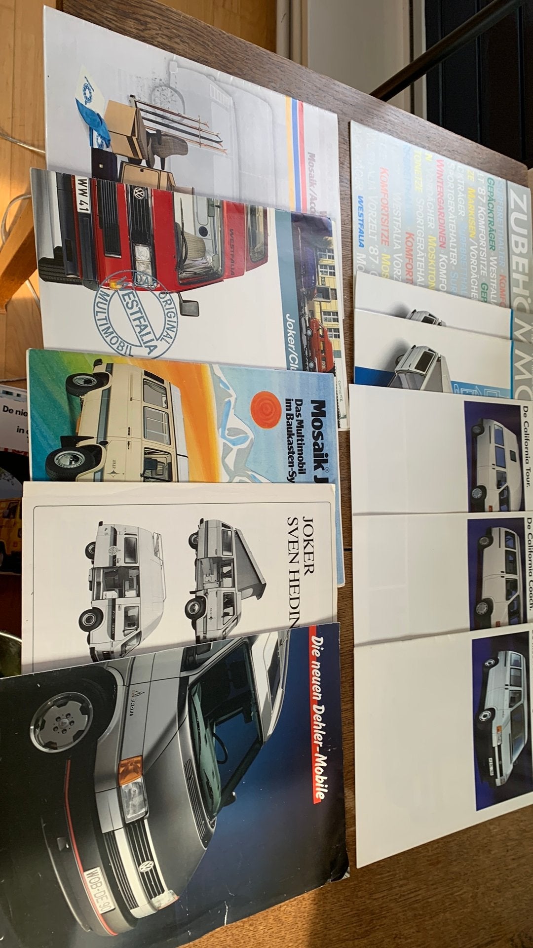 Jaren 80: diverseFolders VW Transporter camperbussen, Ophalen of Verzenden, Zo goed als nieuw, Volkswagen