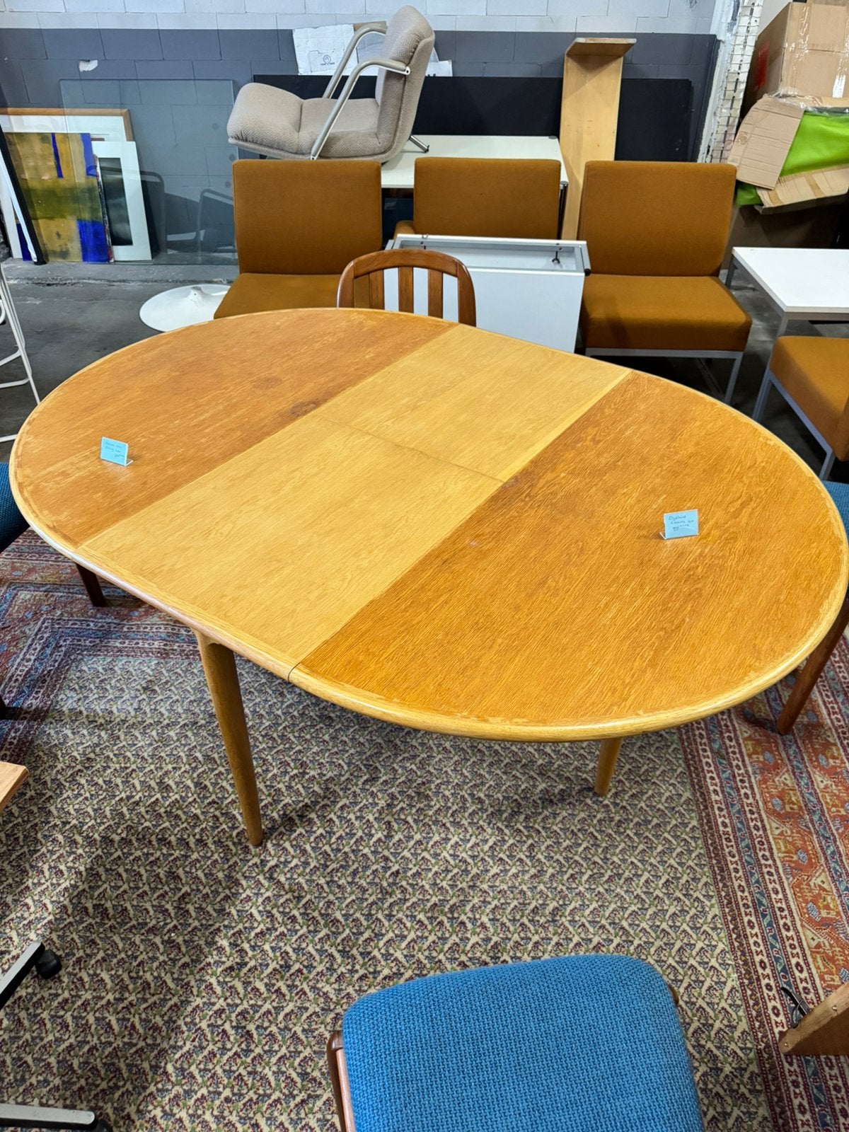 Ronde Niels Moller uitschuifbare vintage eettafel, Huis en Inrichting, Tafels | Eettafels, Ophalen, Gebruikt, 50 tot 100 cm, ?