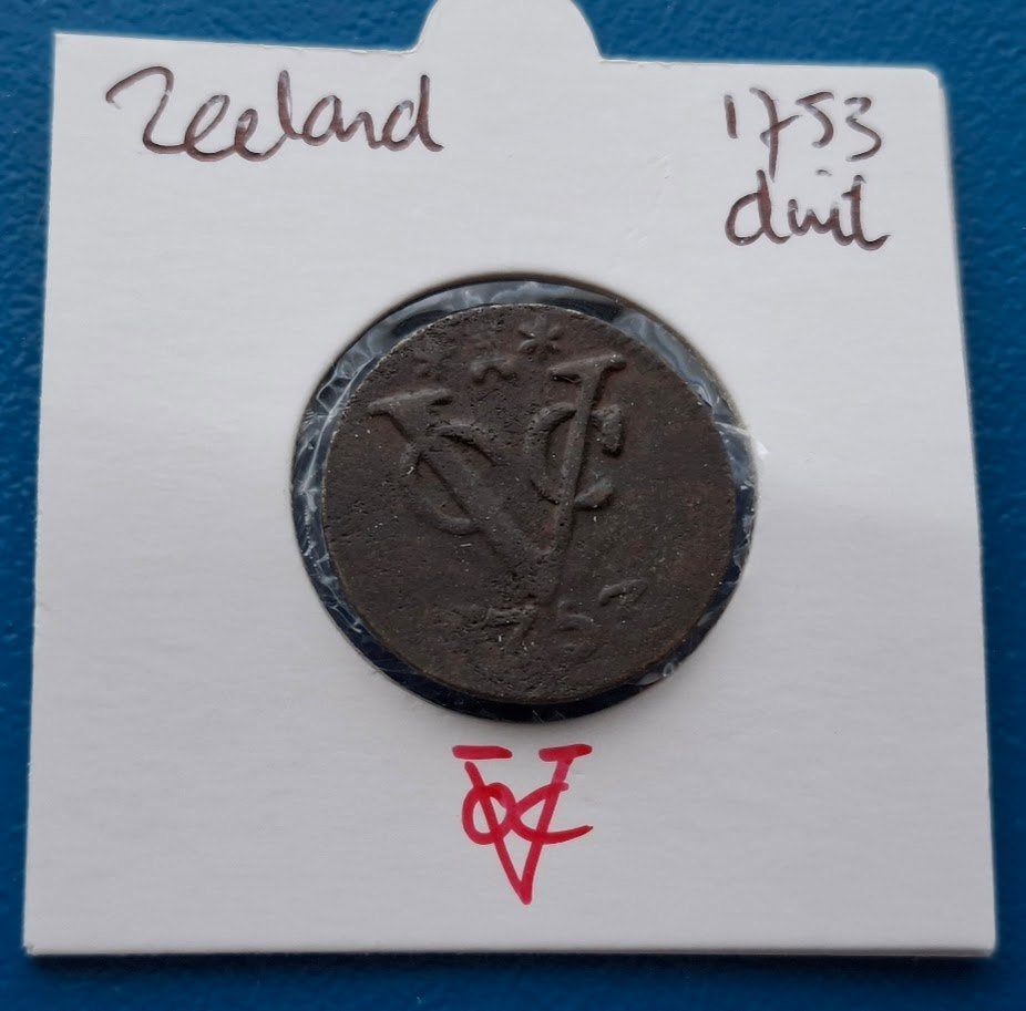 Zeeland Duit VOC - 1753*, Ophalen of Verzenden, Vóór koninkrijk, Overige waardes, Losse munt