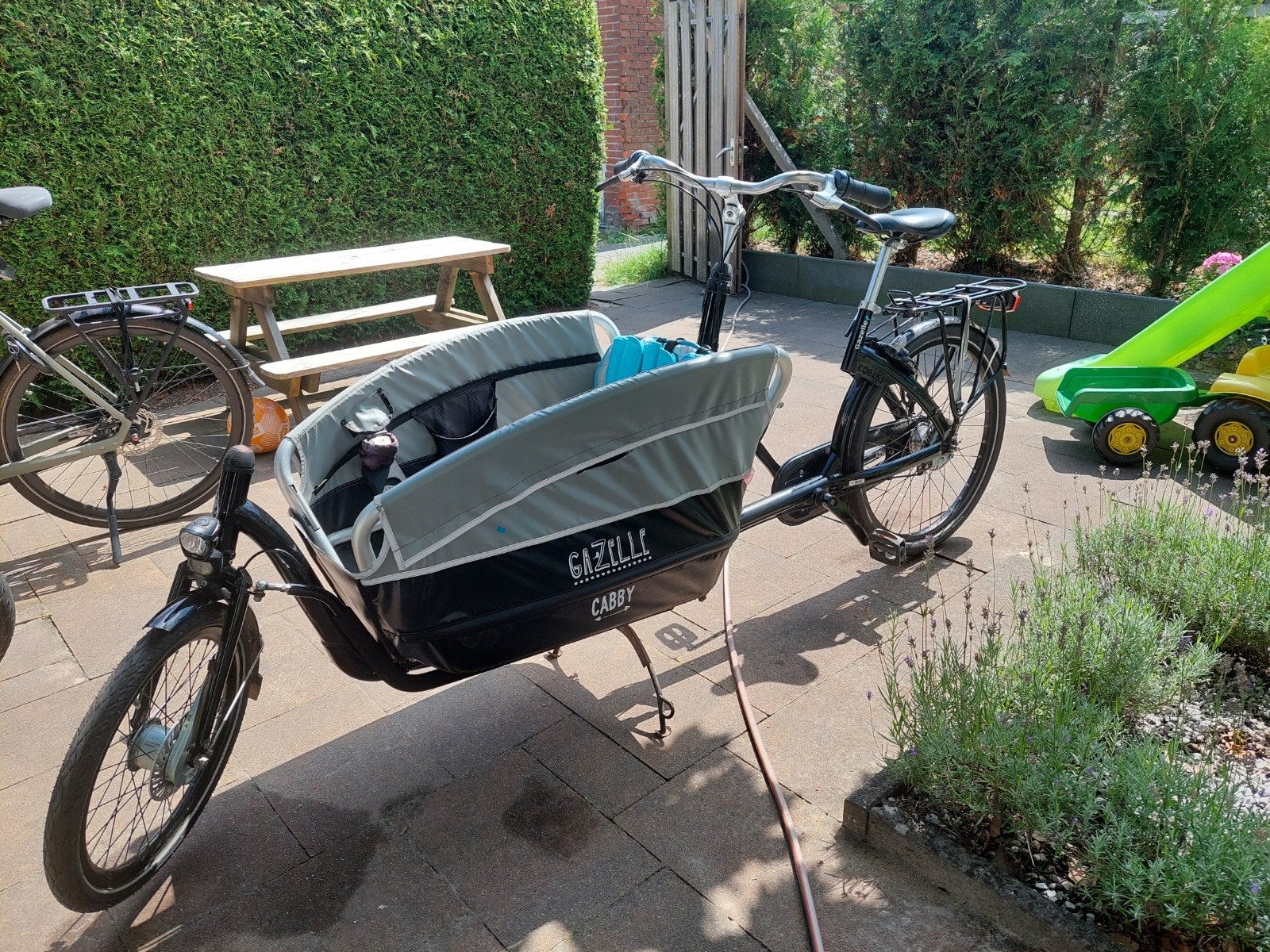 Gazelle Cabby Bakfiets, Fietsen en Brommers, Ophalen, Gebruikt, 3 kinderen, Schijfrem