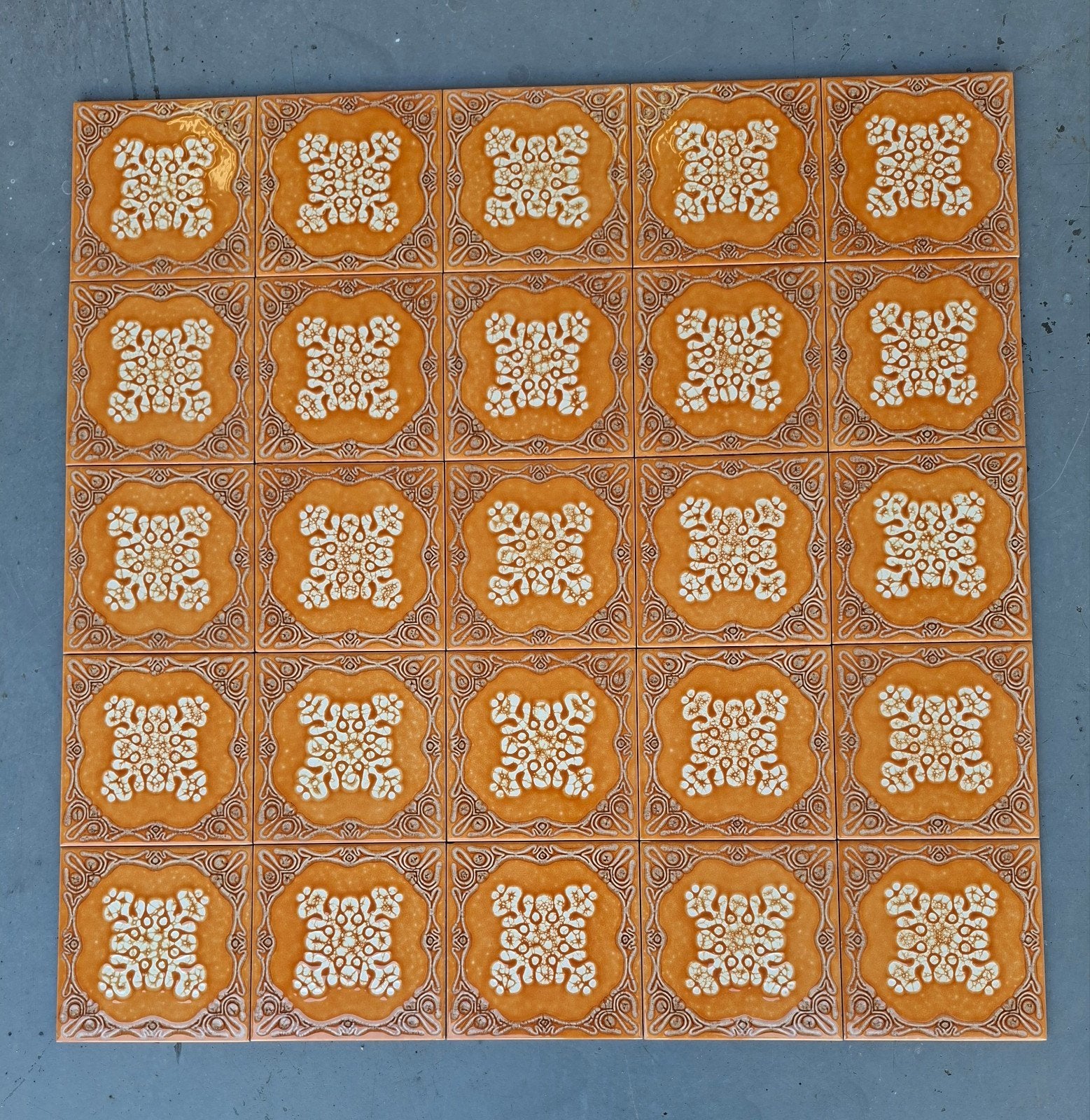 Vintage wandtegels, ongebruikt,  jaren 70, nog in doos, Ophalen, Nieuw, Minder dan 20 cm, Minder dan 20 cm