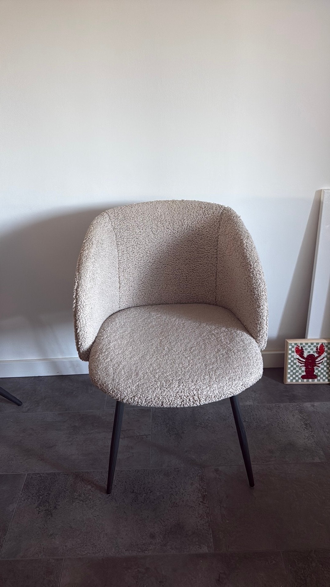 Teddy stoel creme wit/beige, Huis en Inrichting, Fauteuils, Ophalen, Gebruikt, Stof, Teddy stof