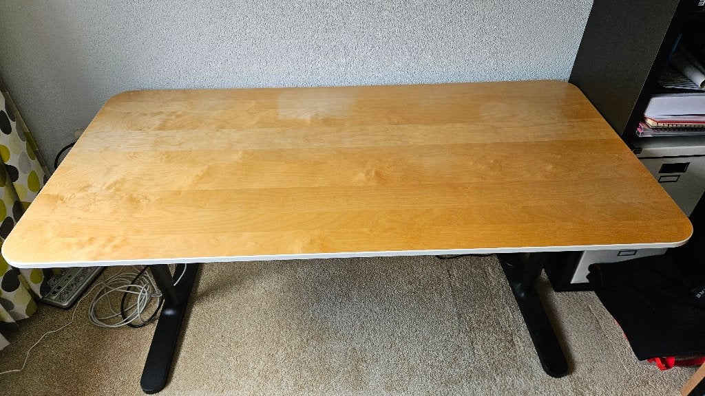 Bureau (Ikea, Bekant), Ophalen, 160 cm, Gebruikt, Hout