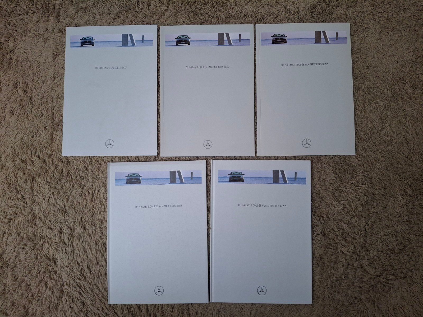 Lot autofolders Mercedes S-klasse coupe W140, Boeken, Verzenden, Zo goed als nieuw, Mercedes
