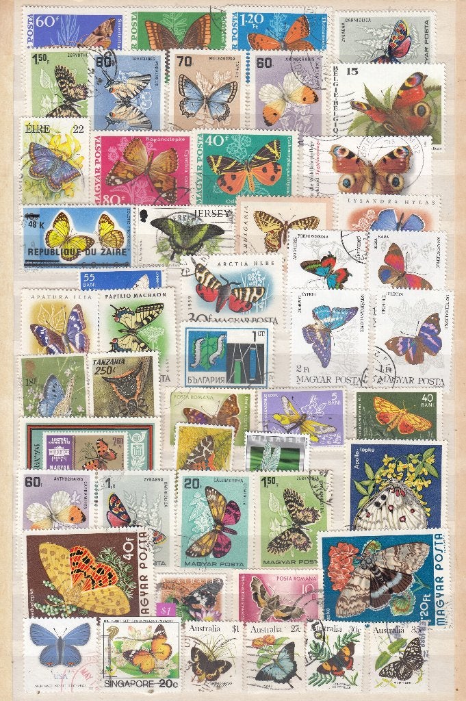 Vlinders, Postzegels en Munten, Postzegels | Volle albums en Verzamelingen, Verzenden, Buitenland