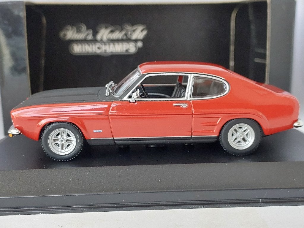 FORD CAPRI RS 2600 1972-73 RED  MINICHAMPS PERFECTE STAAT, Ophalen of Verzenden, Nieuw, Auto, MiniChamps