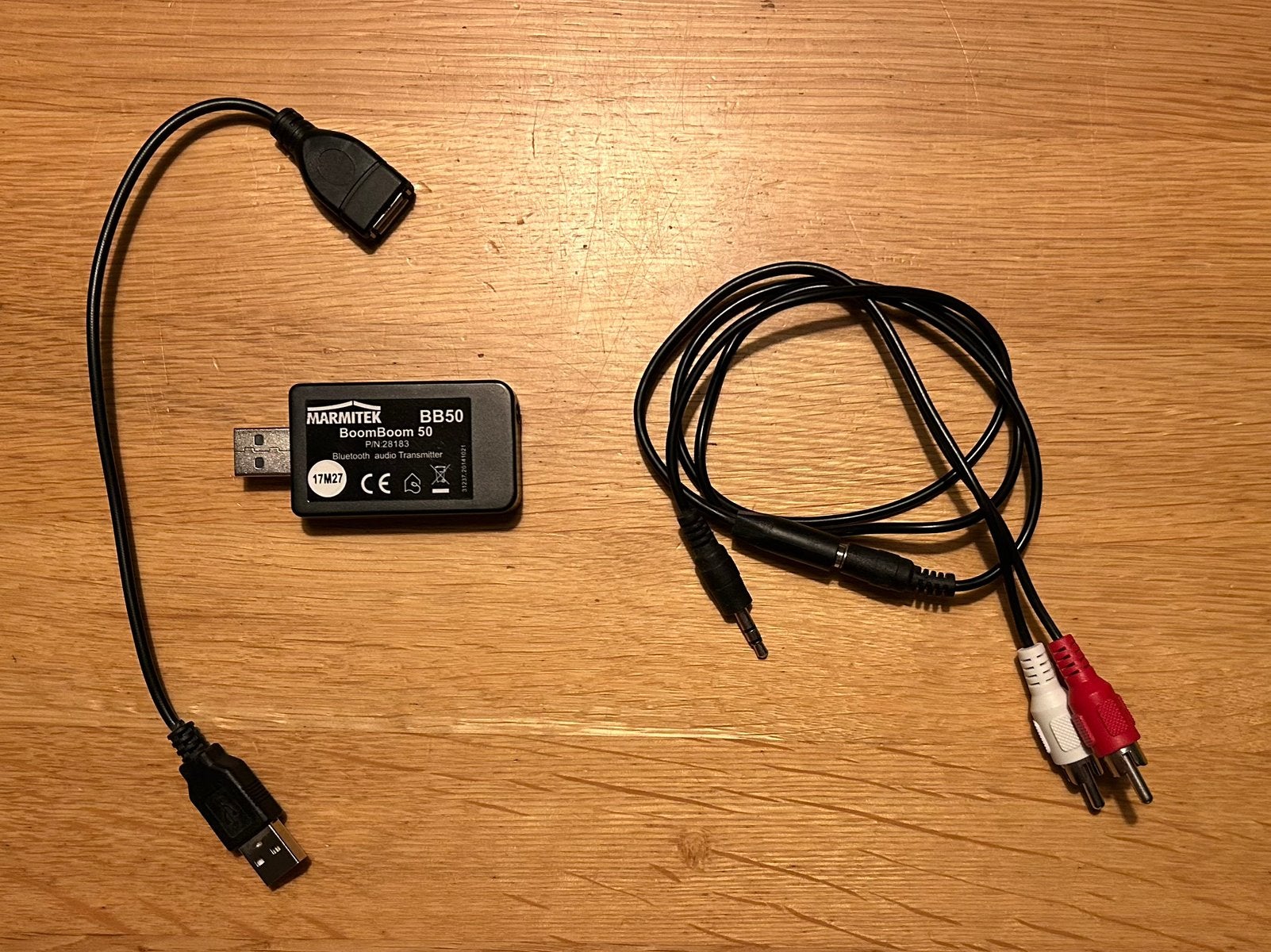 Marmitek BoomBoom 50 - Bluetooth audio Transmitter, Ophalen of Verzenden, Gebruikt, Minder dan 2 meter, Overige kabels