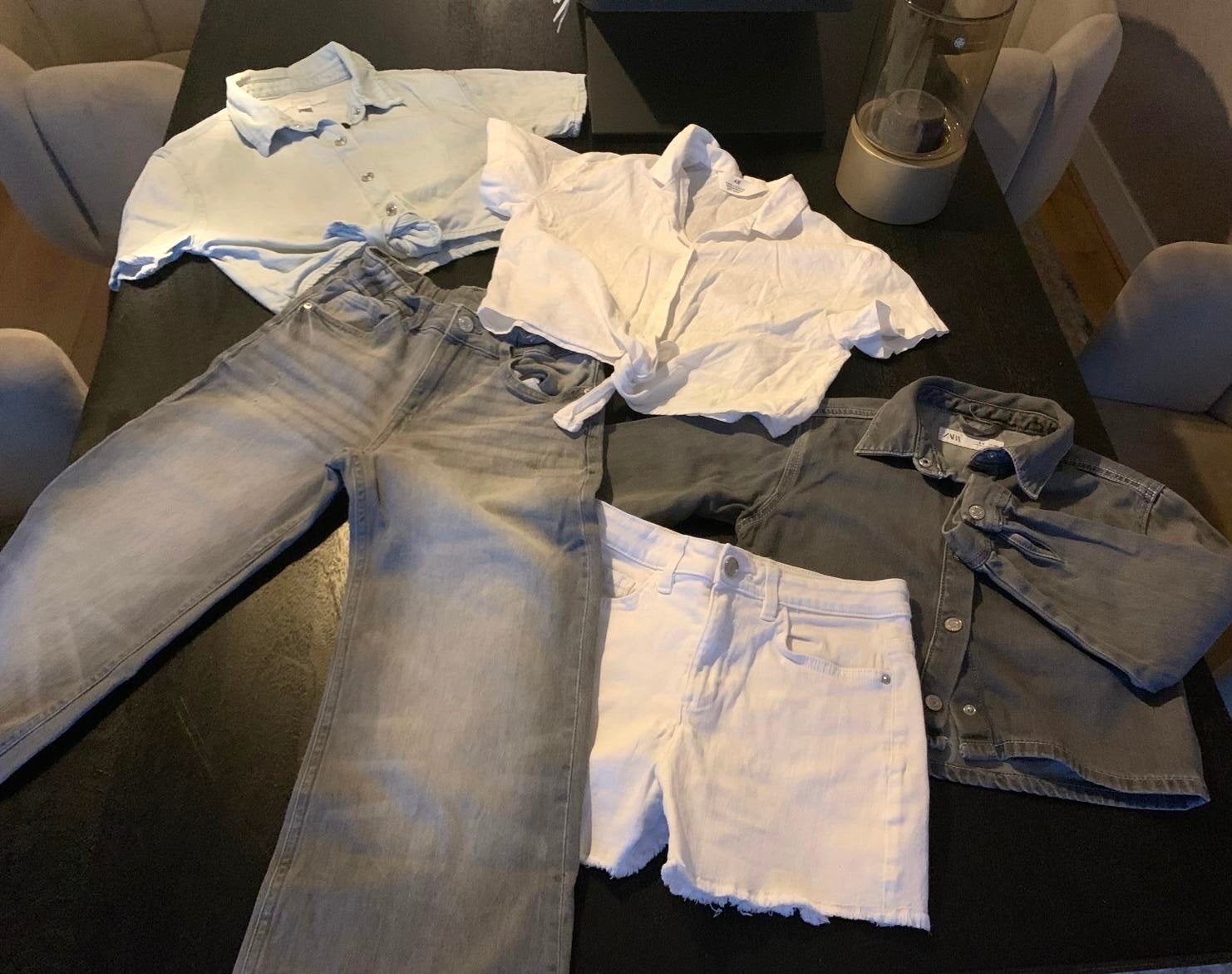Kledingpakket: Jeans, shorts en blouses, (maat 134/140), Kinderen en Baby's, Ophalen, Zo goed als nieuw, Meisje