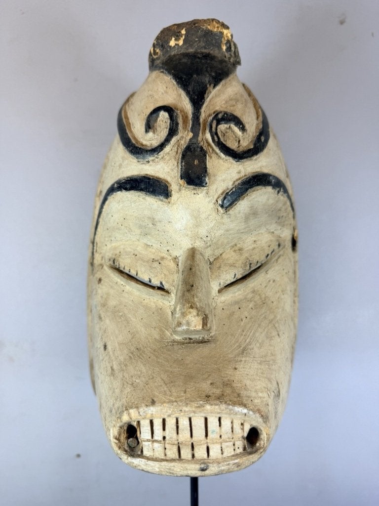 260804 Zeer zeldzaam Afrikaans Igbo Agbogho Mmuo Masker, Ophalen of Verzenden