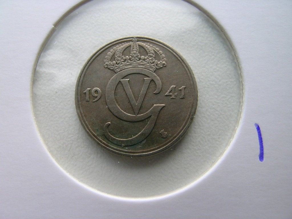 25 Ore 1941 Zweden, Postzegels en Munten, Ophalen of Verzenden, Overige landen, Losse munt