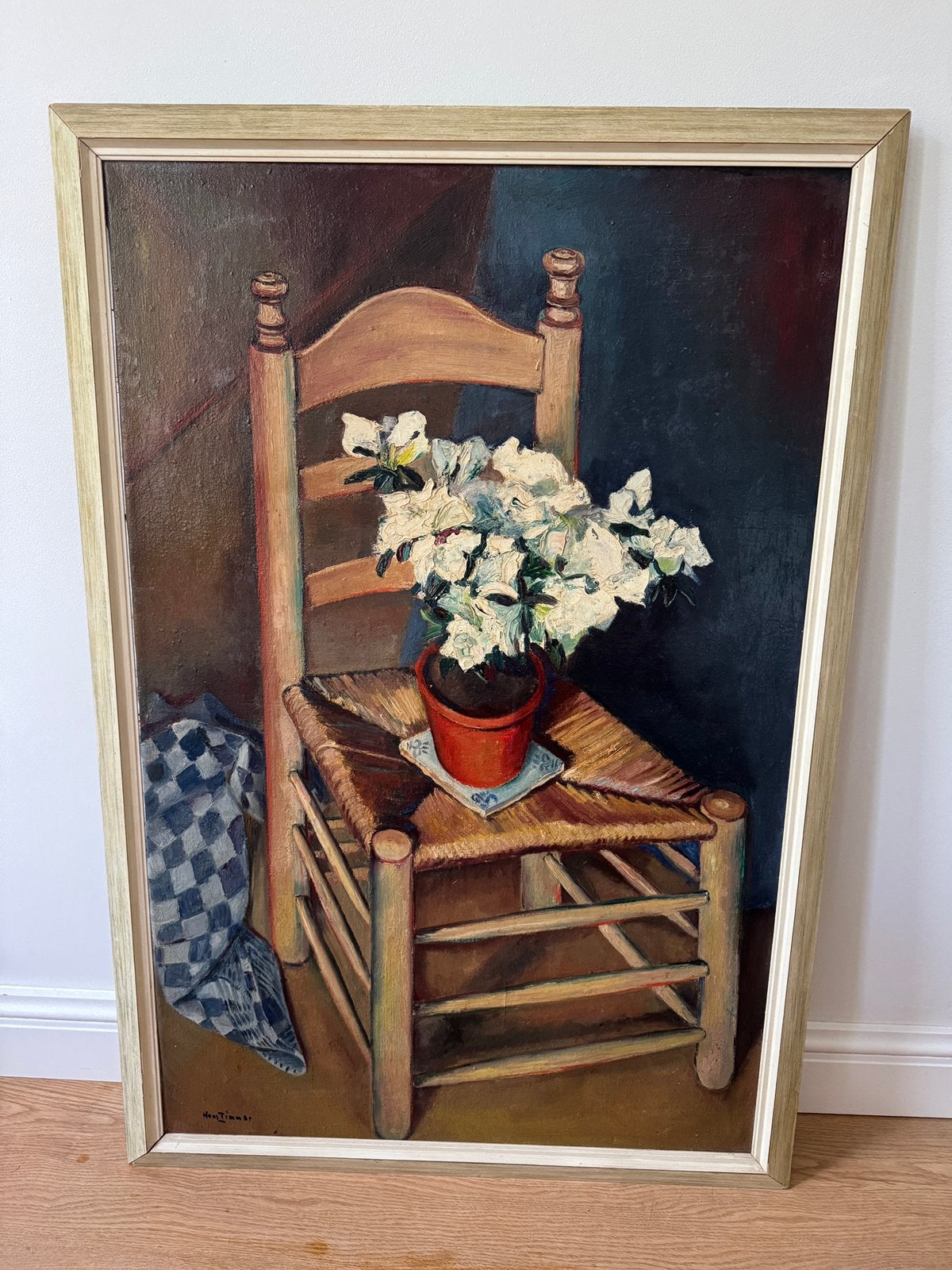 Hans Timmer (1912–1997) – Origineel Olieverfschilderij, Doek, Olieverf, Klassiek, Origineel werk